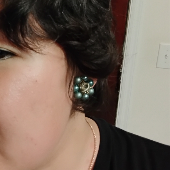 🐦🔥 Gorgeous vintage Japanese earrings clip on - Picture 4 of 4